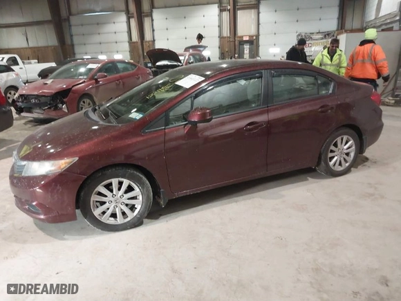 2012 Honda Civic Sdn EX with VIN 19XFB2F85CE082543, listed as a IAAI auction lot 41441122 with 122,910 mi miles. Bid and sale history available at carsss.com. Image 2.