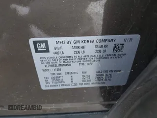 2021 Chevrolet TrailBlazer ACTIV with VIN KL79MSSL1MB104504, listed as a IAAI auction lot 41463679 with 78,382 mi miles and . Bid and sale history available at DreamBid. Image 9.