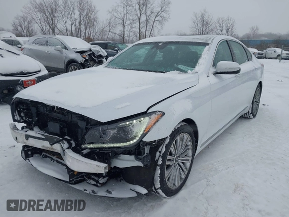 2018 Genesis G80 3.8L with VIN KMHGN4JE7JU253100, listed as a IAAI auction lot 41322591 with 76,266 mi miles. Bid and sale history available at carsss.com. Image 18.