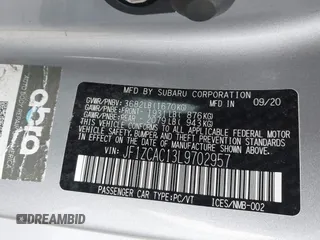 2020 Subaru BRZ Limited with VIN JF1ZCAC13L9702957, listed as a IAAI auction lot 41865516 with 16,749 mi miles and . Bid and sale history available at DreamBid. Image 9.