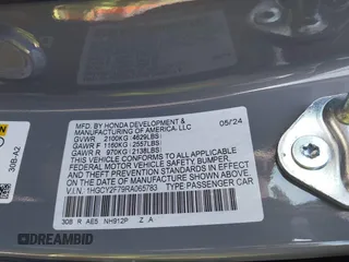 2024 Honda Accord Sport-L with VIN 1HGCY2F79RA065783, listed as a IAAI auction lot 42059481 with 7,390 mi miles and . Bid and sale history available at DreamBid. Image 9.