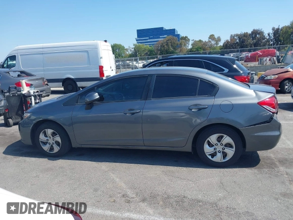 2013 Honda Civic LX with VIN 19XFB2F55DE252598, listed as a IAAI auction lot 42490248 with 115,550 mi miles and . Bid and sale history available at DreamBid. Image 14.