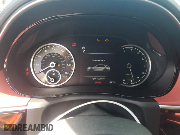 2025 Genesis GV70 Sport with VIN 5NMMCDTC0SH031404, listed as a Copart auction lot 56871775 with 1,687 mi miles and Salvage title. Bid and sale history available at DreamBid. Image 9.