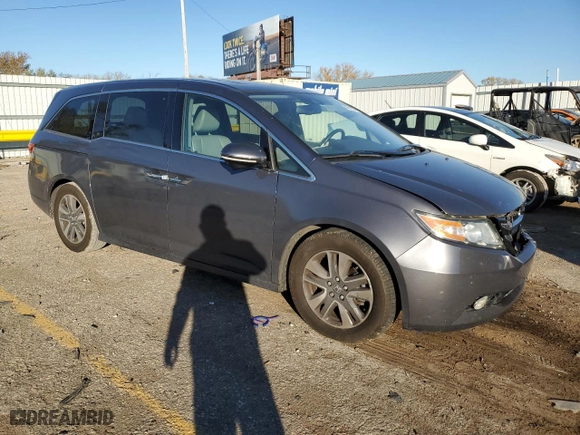 2014 Honda Odyssey Touring with VIN 5FNRL5H9XEB093536, listed as a Copart auction lot 80801554 with 154,908 mi miles and Salvage Title. Bid and sale history available at carsss.com. Image 4.