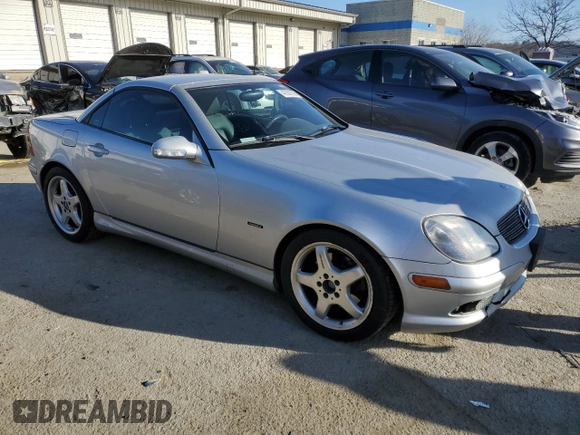 2004 Mercedes-Benz SLK-Class with VIN WDBKK65F04F307947, listed as a Copart auction lot 47361195 with 115,809 mi miles and Salvage Title. Bid and sale history available at carsss.com. Image 4.