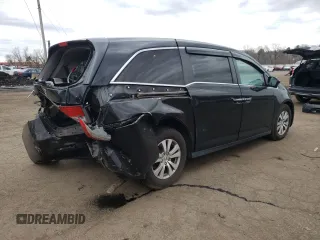 2017 Honda Odyssey EX-L with VIN 5FNRL5H68HB023916, listed as a Copart auction lot 48924965 with 121,603 mi miles and Salvage Title. Bid and sale history available at DreamBid. Image 3.