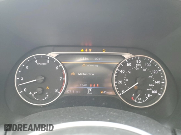 2020 Nissan Sentra SR with VIN 3N1AB8DVXLY266366, listed as a Copart auction lot 51282925 with 47,718 mi miles and Salvage Title. Bid and sale history available at DreamBid. Image 9.
