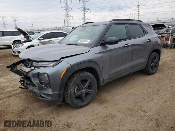 2022 Chevrolet TrailBlazer RS with VIN KL79MUSL3NB031990, listed as a Copart auction lot 47277075 with 31,648 mi miles and Salvage Title. Bid and sale history available at DreamBid. Image 1.