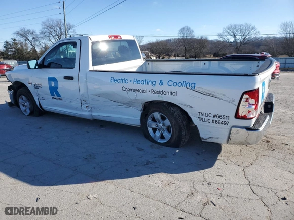 2021 Ram 1500 Classic Tradesman with VIN 3C6JR6DT7MG538785, listed as a Copart auction lot 87669655 with 82,005 mi miles and Salvage Title. Bid and sale history available at carsss.com. Image 2.