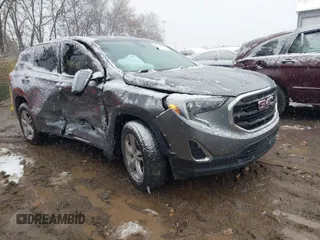 2020 GMC Terrain SLE with VIN 3GKALMEVXLL196807, listed as a IAAI auction lot 40915152 with 91,193 mi miles. Bid and sale history available at carsss.com. Image 1.