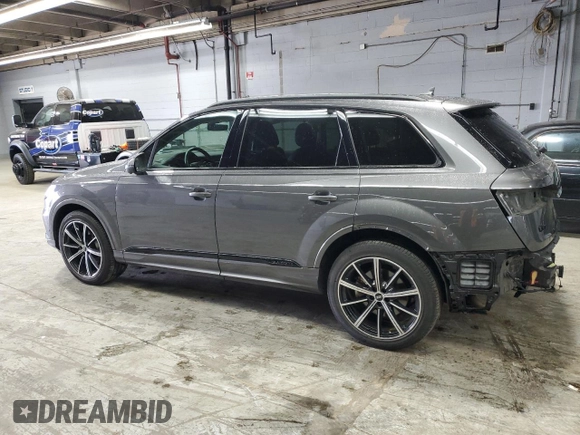 2021 Audi Q7 Premium Plus with VIN WA1LXAF7XMD035947, listed as a Copart auction lot 59604885 with 25,850 mi miles and Salvage title. Bid and sale history available at DreamBid. Image 2.