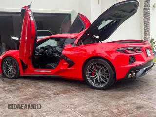 2021 Chevrolet Corvette 1LT with VIN 1G1YA2D49M5119496, listed as a Copart auction lot 43935134 with 23,423 mi miles. Bid and sale history available at carsss.com. Image 2.