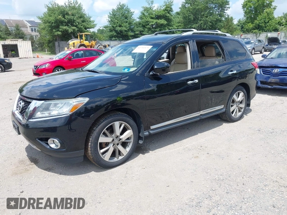2014 Nissan Pathfinder Platinum with VIN 5N1AR2MM3EC700227, listed as a IAAI auction lot 42711575 with 146,327 mi miles and . Bid and sale history available at DreamBid. Image 2.