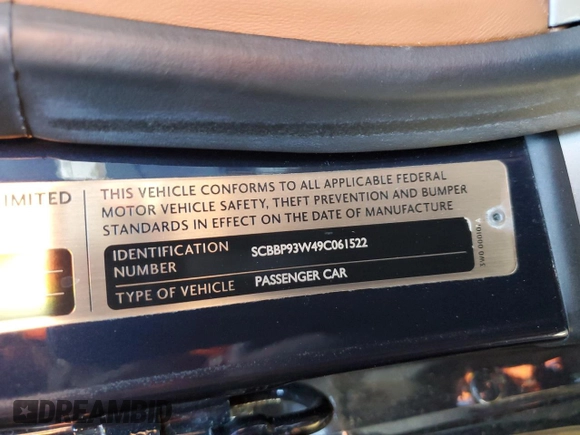 2009 Bentley Flying Spur z VIN SCBBP93W49C061522, wystawiony jako Copart lot #50379915 z przebiegiem 39 181 mil mil oraz Szkoda całkowita • Salvage title. Historia ofert i sprzedaży dostępna na DreamBid. Obrazek 12.