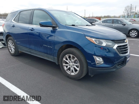 2020 Chevrolet Equinox LT with VIN 3GNAXTEV2LL122265, listed as a IAAI auction lot 41848307 with 133,530 mi miles. Bid and sale history available at carsss.com. Image 1.