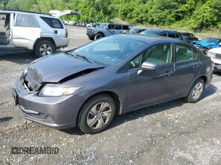 2014 Honda Civic LX z VIN 19XFB2F50EE204668, wystawiony jako Copart lot #60176185 z przebiegiem 92 080 mil mil oraz Czysty tytuł • Clean title. Historia ofert i sprzedaży dostępna na DreamBid. Obrazek 1.