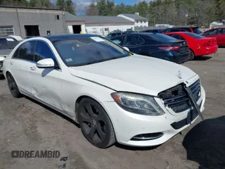 2014 Mercedes-Benz S S 550 with VIN WDDUG8FB5EA046225, listed as a IAAI auction lot 41887436 with 109,551 mi miles. Bid and sale history available at carsss.com. Image 1.