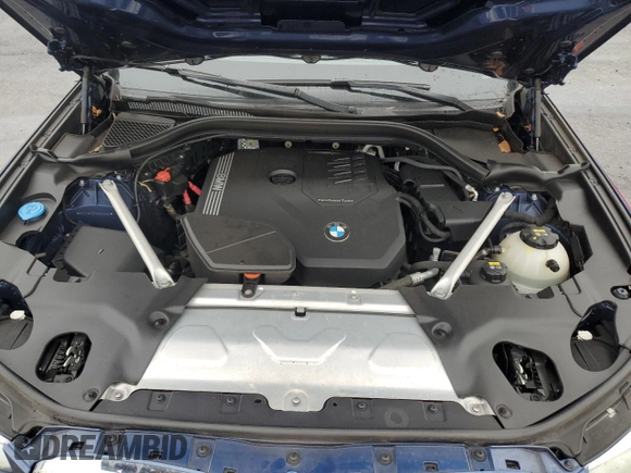 2021 BMW X3 xDrive30i with VIN 5UXTY5C01M9H12745, listed as a Copart auction lot 84824444 with 46,618 mi miles and Salvage Title. Bid and sale history available at DreamBid. Image 11.