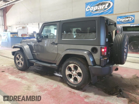 2018 Jeep Wrangler Sahara with VIN 1C4AJWBG3JL909722, listed as a Copart auction lot 50486925 with 45,104 mi miles and Salvage title. Bid and sale history available at DreamBid. Image 2.