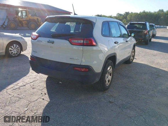 2016 Jeep Cherokee Sport with VIN 1C4PJMAB9GW143085, listed as a IAAI auction lot 42803158 with 268,076 mi miles and . Bid and sale history available at DreamBid. Image 4.