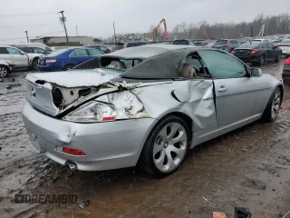 2005 BMW 6 Series 645Ci with VIN WBAEK73465B323257, listed as a Copart auction lot 49378644 with 0 mi miles and Salvage Title. Bid and sale history available at carsss.com. Image 3.