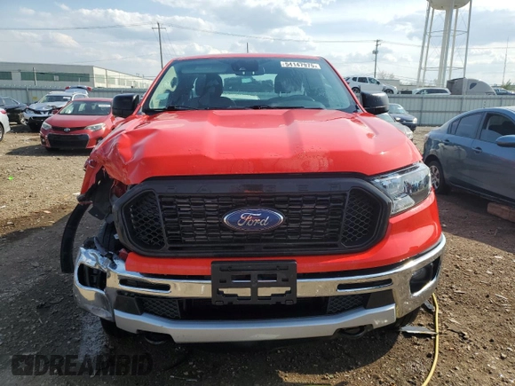 2021 Ford Ranger XL with VIN 1FTER1FH6MLD55273, listed as a Copart auction lot 54147975 with 44,139 mi miles and Salvage title. Bid and sale history available at DreamBid. Image 5.