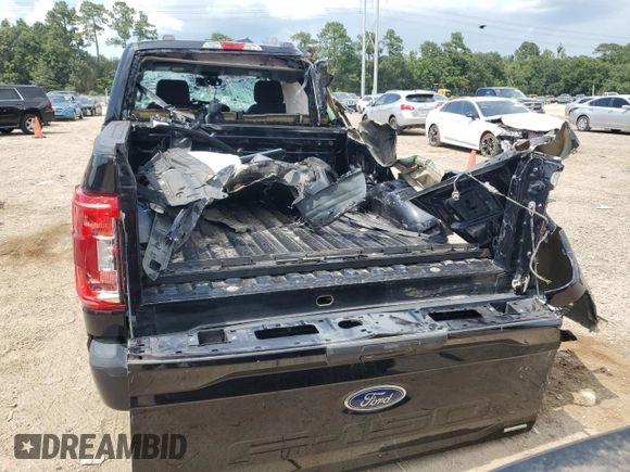 2021 Ford F-150 XL with VIN 1FTEX1CP7MKD79623, listed as a Copart auction lot 88546015 with 136,430 mi miles and Salvage title. Bid and sale history available at DreamBid. Image 6.
