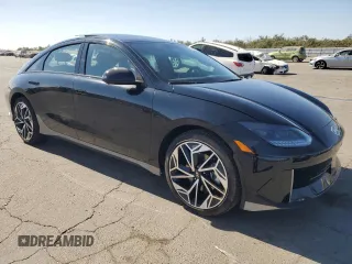 2024 Hyundai IONIQ 6 Limited with VIN KMHM54AA4RA075675, listed as a Copart auction lot 77012434 with 603 mi miles and Salvage Title. Bid and sale history available at carsss.com. Image 4.