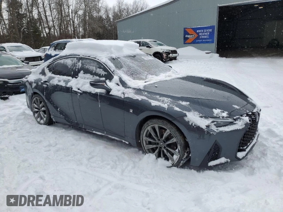 2021 Lexus IS with VIN JTHG81F24M5046606, listed as a Copart auction lot 43003795 with 95,641 mi miles and Salvage Title. Bid and sale history available at carsss.com. Image 4.