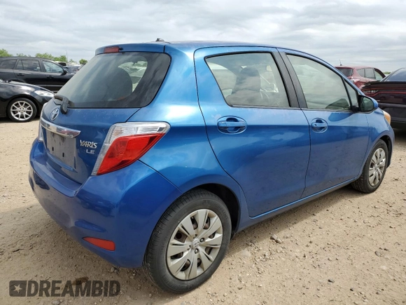 2013 Toyota Yaris L with VIN JTDKTUD37DD569485, listed as a Copart auction lot 53193165 with 141,703 mi miles and Salvage Title. Bid and sale history available at carsss.com. Image 3.
