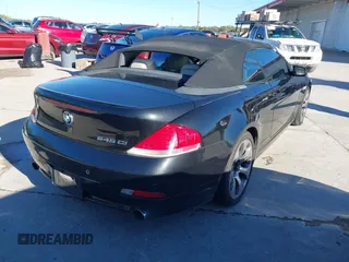 2005 BMW 6 Series 645Ci with VIN WBAEK73425B327631, listed as a IAAI auction lot 40923954 with 189,010 mi miles. Bid and sale history available at carsss.com. Image 4.