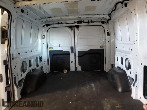 2024 Ford Transit Cargo with VIN 1FTBR1Y88RKB38322, listed as a Copart auction lot 45318395 with 1,168 mi miles and Salvage Title. Bid and sale history available at DreamBid. Image 10.