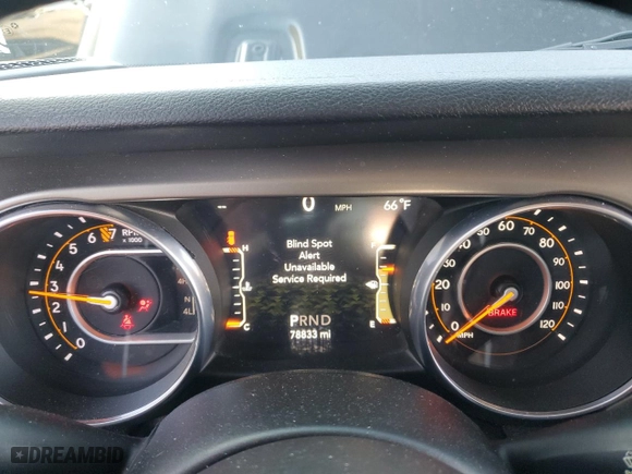 2018 Jeep Wrangler Unlimited Sport S with VIN 1C4HJXDG8JW284217, listed as a Copart auction lot 47500065 with 78,833 mi miles and Salvage Title. Bid and sale history available at carsss.com. Image 9.