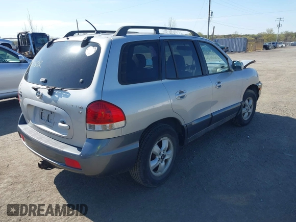 2006 Hyundai Santa Fe GLS with VIN KM8SC13D96U071585, listed as a IAAI auction lot 42005602 with 195,143 mi miles. Bid and sale history available at carsss.com. Image 4.