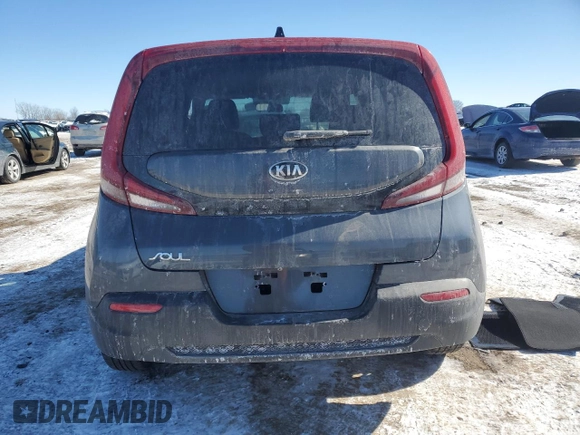2020 Kia Soul LX with VIN KNDJ23AU3L7727727, listed as a Copart auction lot 45883535 with 35,082 mi miles and Salvage Title. Bid and sale history available at carsss.com. Image 6.