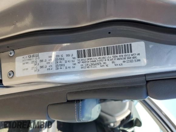 2016 Jeep Cherokee Limited with VIN 1C4PJLDBXGW229270, listed as a Copart auction lot 60097515 with 136,297 mi miles and Salvage title. Bid and sale history available at DreamBid. Image 13.