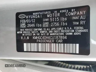 2012 Hyundai Genesis 5.0L R-Spec with VIN KMHGC4DH4CU187894, listed as a Copart auction lot 80225164 with 184,466 mi miles and Salvage Title. Bid and sale history available at carsss.com. Image 12.