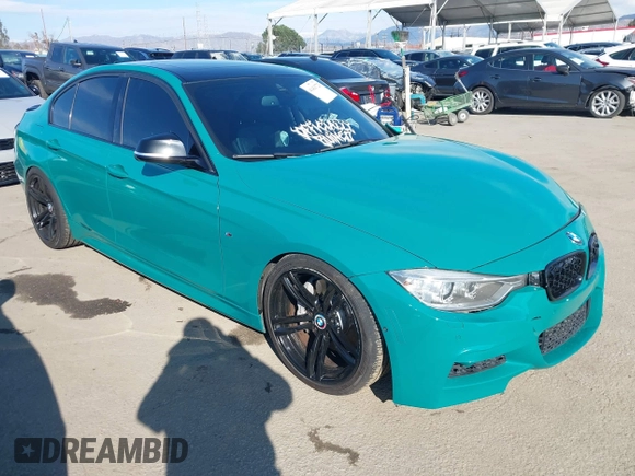 2014 BMW 3 Series 335i with VIN WBA3A9C52EF686470, listed as a IAAI auction lot 41411723 with 89,816 mi miles. Bid and sale history available at carsss.com. Image 1.