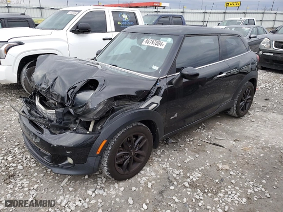2014 MINI Cooper Paceman S with VIN WMWSS7C55EWN72296, listed as a Copart auction lot 86197804 with 154863 miles and Clean Title. Bid and sale history available at carsss.com. Image 1.