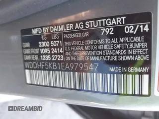 2014 Mercedes-Benz E 350 Sport with VIN WDDHF5KB1EA979547, listed as a IAAI auction lot 42000619 with 128,104 mi miles and . Bid and sale history available at carsss.com. Image 9.