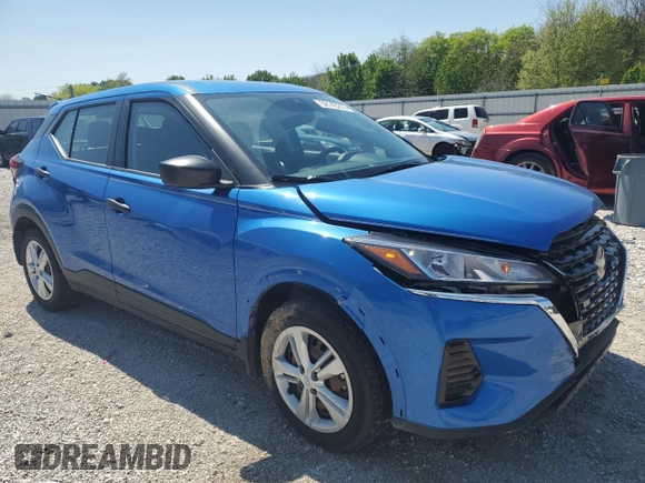 2022 Nissan Kicks S with VIN 3N1CP5BVXNL495027, listed as a Copart auction lot 52143215 with 50,425 mi miles and Salvage Title. Bid and sale history available at DreamBid. Image 4.