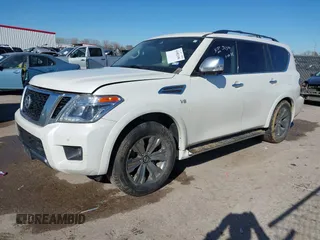 2020 Nissan Armada Platinum with VIN JN8AY2NF2L9361725, listed as a IAAI auction lot 41402106 with Not Provided miles. Bid and sale history available at carsss.com. Image 2.