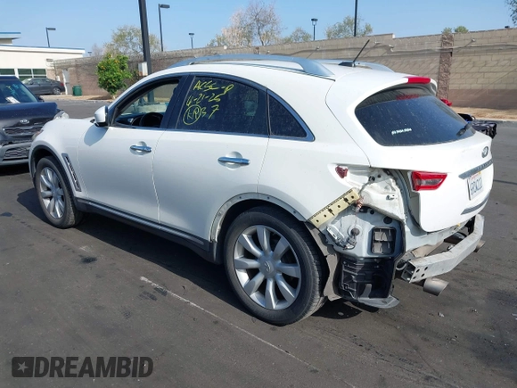 2011 Infiniti FX35 with VIN JN8AS1MU0BM111357, listed as a IAAI auction lot 42031638 with 162,396 mi miles. Bid and sale history available at carsss.com. Image 3.