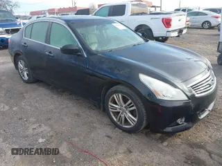 2013 Infiniti G37 x with VIN JN1CV6AR0DM357257, listed as a IAAI auction lot 41580911 with 157,482 mi miles. Bid and sale history available at carsss.com. Image 1.