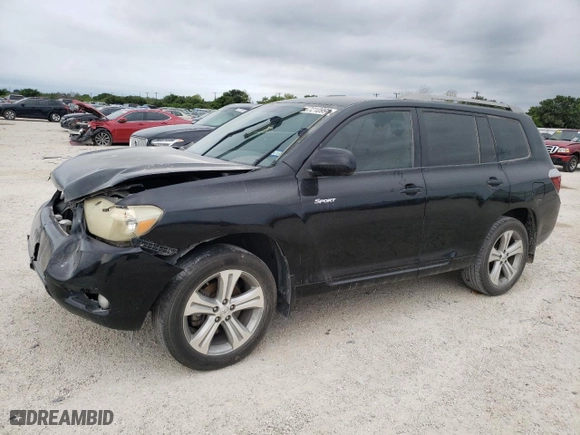 2009 Toyota Highlander Sport with VIN JTEDS43A492092587, listed as a Copart auction lot 57210994 with 195,908 mi miles and Salvage Title. Bid and sale history available at carsss.com. Image 1.