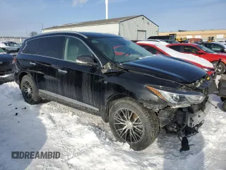 2020 Infiniti QX60 Luxe with VIN 5N1DL0MM3LC528958, listed as a Copart auction lot 43874275 with 26,388 mi miles and Salvage title. Bid and sale history available at DreamBid. Image 4.