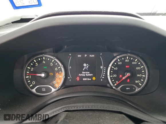 2017 Jeep Renegade Sport with VIN ZACCJAAB4HPF44975, listed as a Copart auction lot 55513715 with 92,913 mi miles and Salvage Title. Bid and sale history available at DreamBid. Image 9.