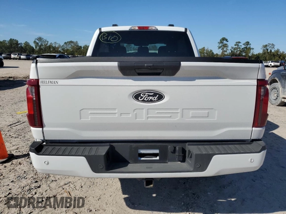 2024 Ford F-150 STX with VIN 1FTEW2KP2RKE14473, listed as a Copart auction lot 81508024 with 1,837 mi miles and Salvage Title. Bid and sale history available at carsss.com. Image 6.