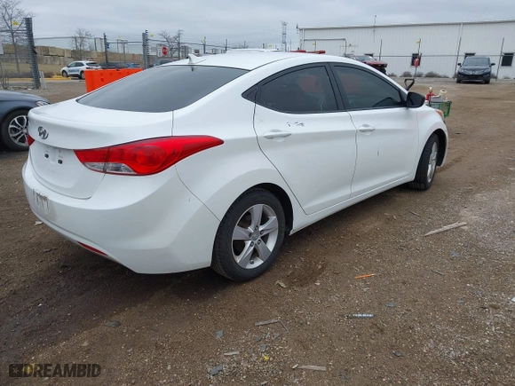 2012 Hyundai Elantra GLS with VIN 5NPDH4AE6CH126222, listed as a IAAI auction lot 41931190 with 210,205 mi miles. Bid and sale history available at carsss.com. Image 4.