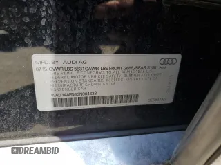 2016 Audi A8 3.0T with VIN WAU34AFD8GN004633, listed as a Copart auction lot 61692955 with 155,405 mi miles and Salvage title. Bid and sale history available at DreamBid. Image 12.